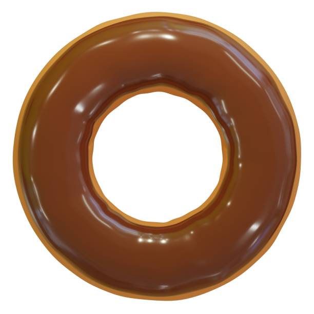 two delicious, colorful donuts on white background