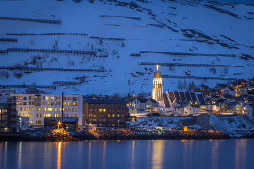 Nordic cityscape, Northern Norway.\nHammerfest - Troms og Finmark.