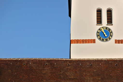 A Steeple with a clock