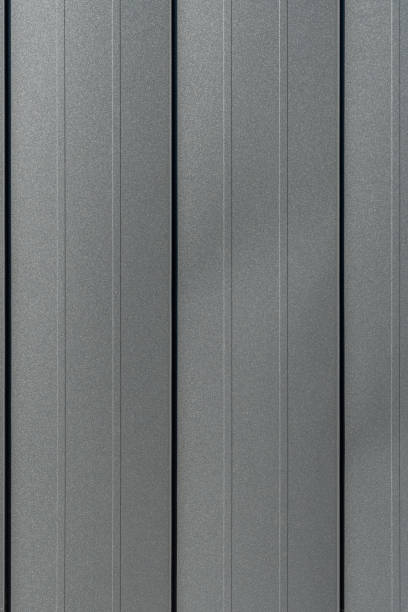 istock Texture of black metal standing seam facade 2062940492