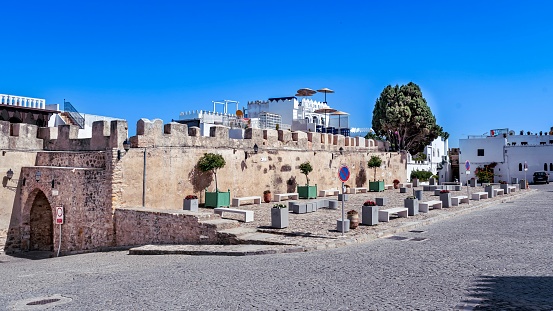 Tanger, Morocco – July 20, 2023: A scenic view of Kasbah Square in Tanger, Morocco
