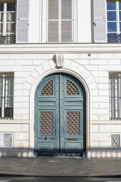 istock Paris, an ancient wooden door, beautiful facade 2062946477