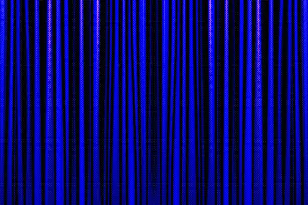 Vector illustration of Closed silky luxury blue curtain