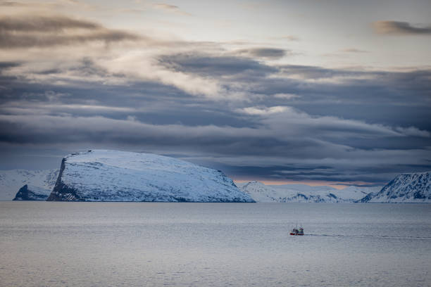 istock Beautiful fjord landscape in winter. 2063001094