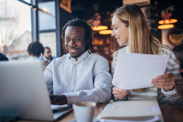 istock Business people working in cafe 2063002144
