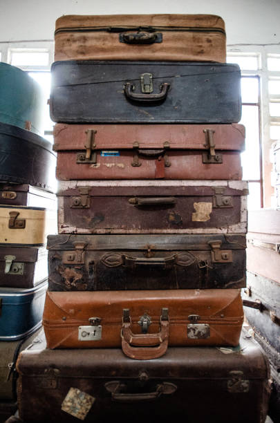 istock Vintage suitcases stacked on each other 2063007411