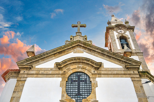 Medieval Church of Santa Marinha in Vila Nova de Gaia, Portugal.