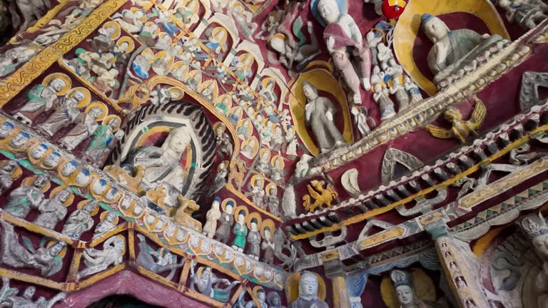 Ancient statue of Buddha in a temple