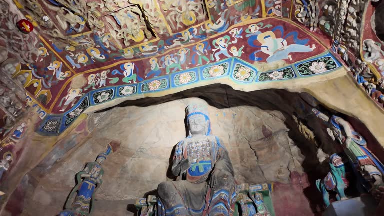 Ancient statue of Buddha in a temple