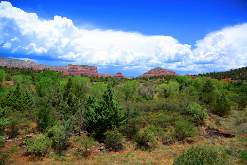 Sedona Arizona red rock country and surroundng mountain landscape