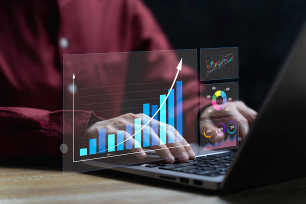 istock Smart digital marketing data analysis concept, Businesswoman use the laptop analysis chart strategic planning for sustainability, Cost reduction, financial target, Risk management control 2063100119