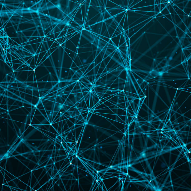 istock Digital plexus of glowing lines and dots. Abstract background. 3D rendering. Network or connection. 3d rendering. 2063101247