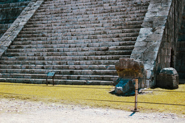 Archeological site in Yacutan with historic Maya People Builts