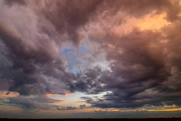istock Colorful sunset with clouds in the evening 2063119563