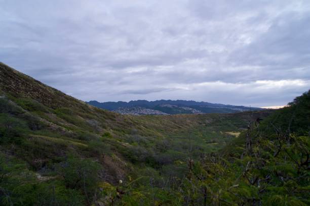 istock Hawaii morning view of Diamond Head and cloudy sky 2063120655