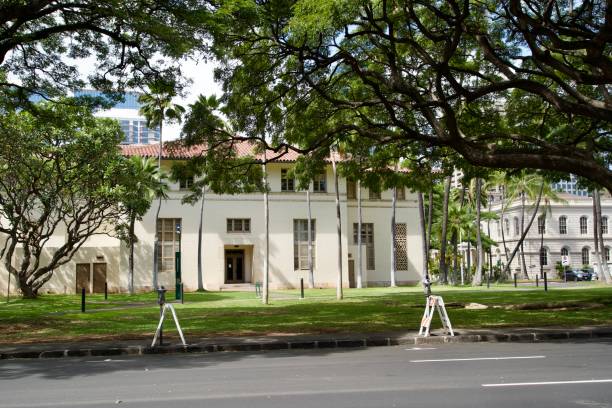istock Buildings and trees in downtown Honolulu 2063121217