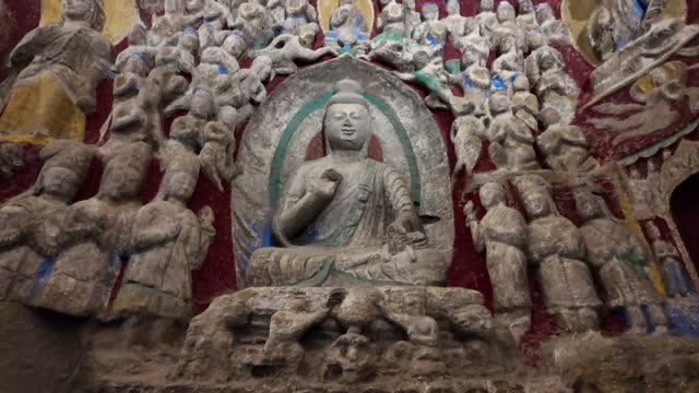 Ancient statue of Buddha in a temple