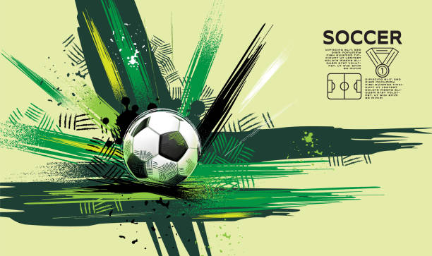 Soccer Template design , Football banner, Sport layout design, Sketch, Drawing, vector , abstract background Soccer Template design , Football banner, Sport layout design, Sketch, Drawing, vector , abstract background , green pics for football graphics stock illustrations