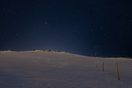 Winter landscape with clear sky any night.
Hammerfest - Norway.