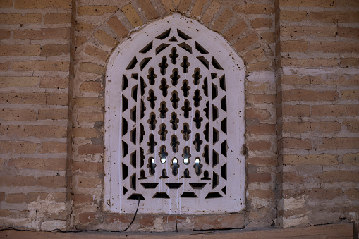 open air windows in the historical building, Khiva, the Khoresm agricultural oasis, Citadel.