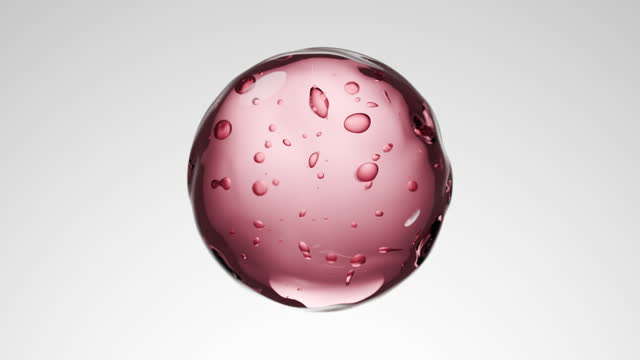 pink realistic liquid and bubble