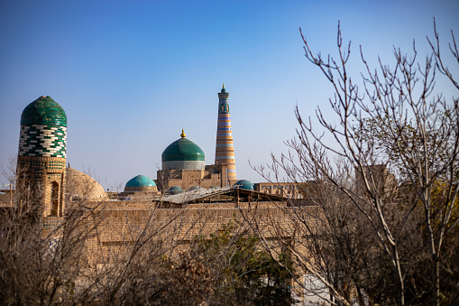 mosque and skyline.
