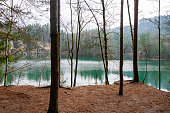 lake in the rock town in Adrspach, Czech Republic