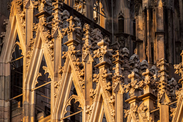 details of the Milan cathedral external,