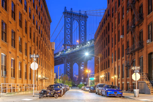 istock Manhattan Bridge from Brooklyn at Blue Hour 2063258982