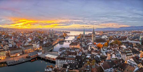 istock Zurich, Switzerland Old Town Skyline over the Limmat River 2063260004