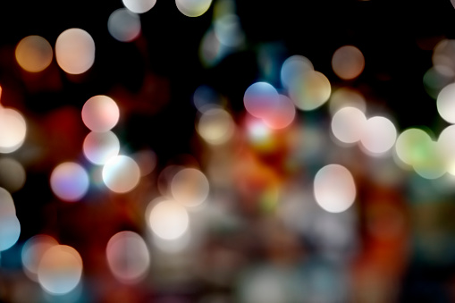 Red bokeh lights on the Merry Christmas background