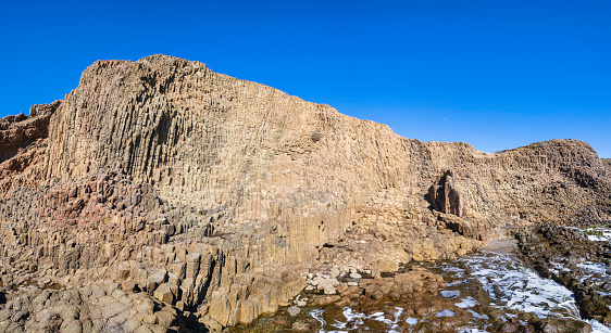 Basalt columns in the Parque Natural de Cabo de Gata-Níjar, a nature reserve located in the south-eastern end of the province of Almería (6 shots stitched)