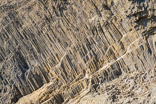 Basalt columns in the Parque Natural de Cabo de Gata-Níjar, a nature reserve located in the south-eastern end of the province of Almería