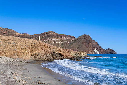 Cliffs, coves and rock formations mark the stunning coastal sceneries of the Parque Natural de Cabo de Gata-Níjar, a nature reserve located in the south-eastern end of the province of Almería