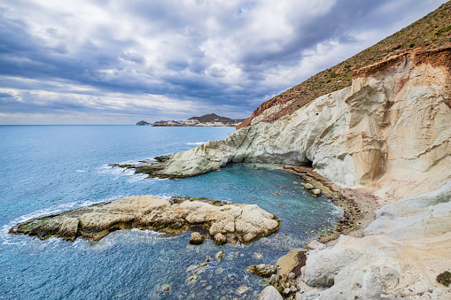 Colorful rocks mark the stunning coastal sceneries in the Parque Natural de Cabo de Gata-Níjar, a nature reserve located in the south-eastern end of the province of Almería