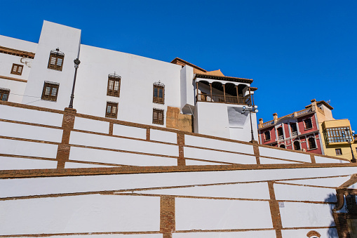 Whitewashed architecture in the downtown of Guadix, a city in the inland of the province of Granada
