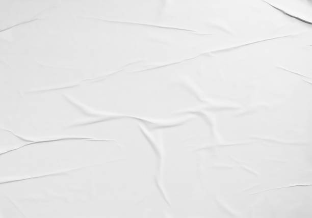 Paper crumped texture, glued poster template. Paper crumped texture, glued poster template. wrinkled stock pictures, royalty-free photos & images