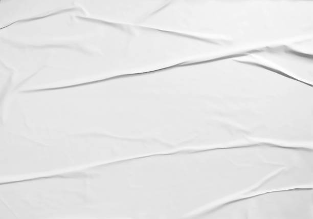 istock Paper wrinkled texture, glued poster template. 2063341084