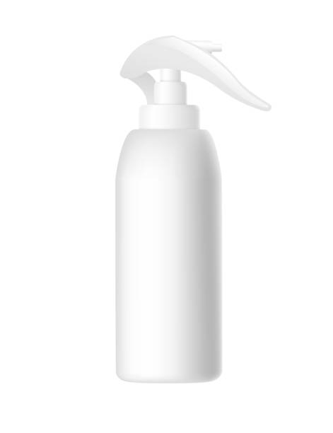 istock Blank template of spray can antiperspirant deodorant plastic package of cosmetic mock up vector illustration isolated on white background 2063348580