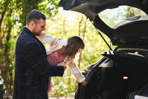 istock Father with daughter ready for a field trip. 2063365226
