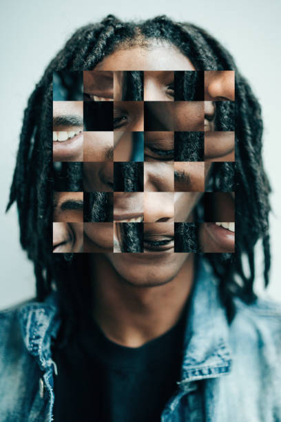 istock Digital Collage Portrait of Mans Rearranged Face 2063387660