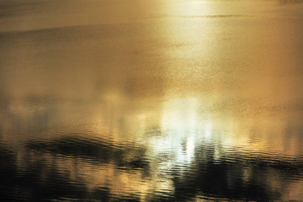 Water ripples in golden tones. Abstract background and texture for design.
