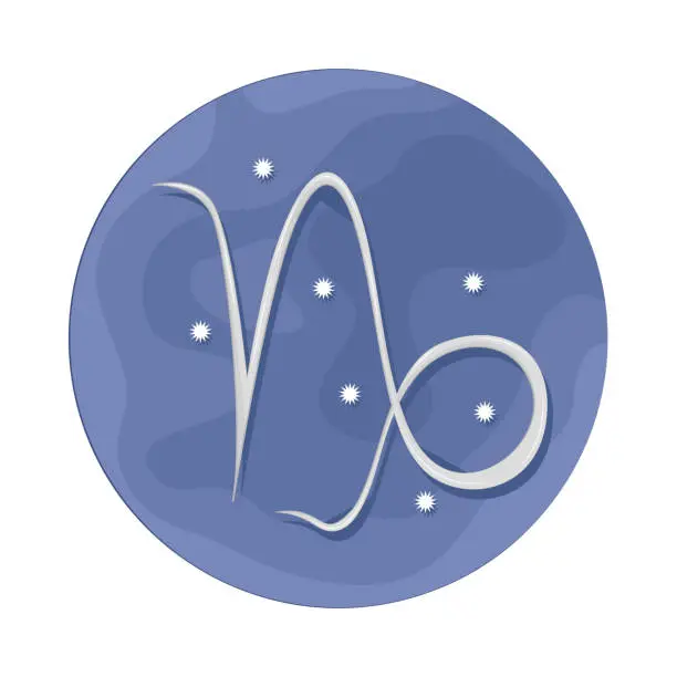 Vector illustration of Capricorn symbol
