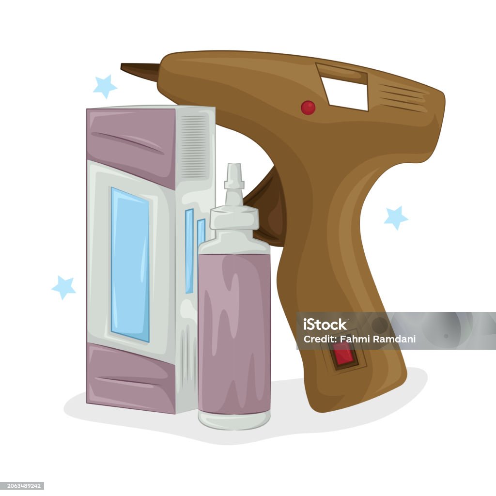 Adhesive Gun Vector Glue Gun Stock Illustration - Download Image Now - Applying, Art ...
