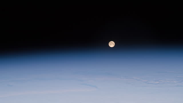 Moonset over the Atlantic Ocean