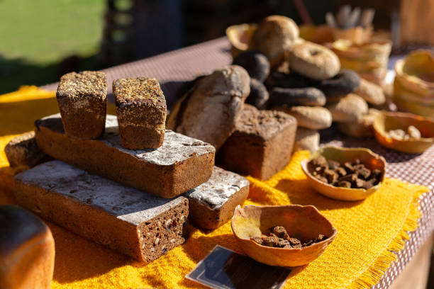 istock Freshly baked handmade artisan bread at the fair. 2063683619
