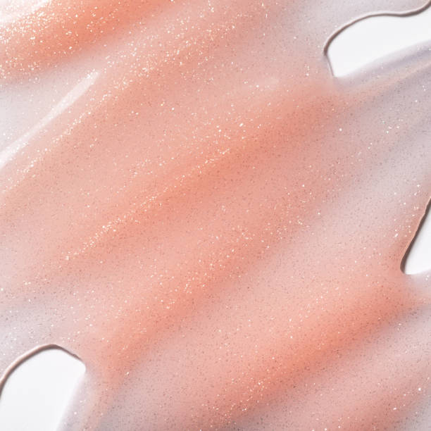 istock Pink nail polish texture with shimmer 2063722895