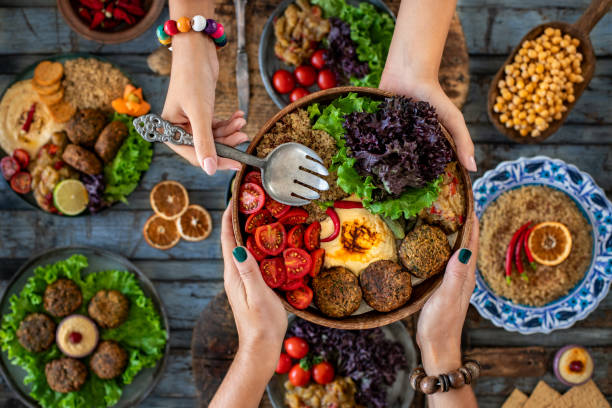 These vegan meatballs are made with chickpeas.