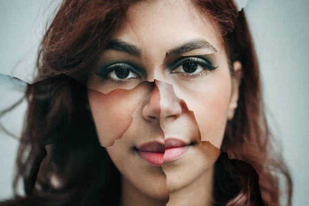 Fragmented Portrait of A Woman's Face