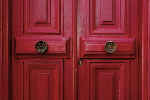 red door in Athens
